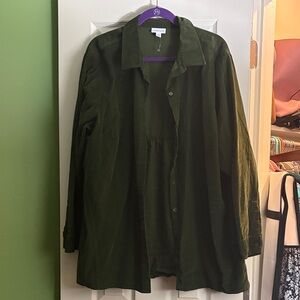 Olive Green Corduroy Button Down